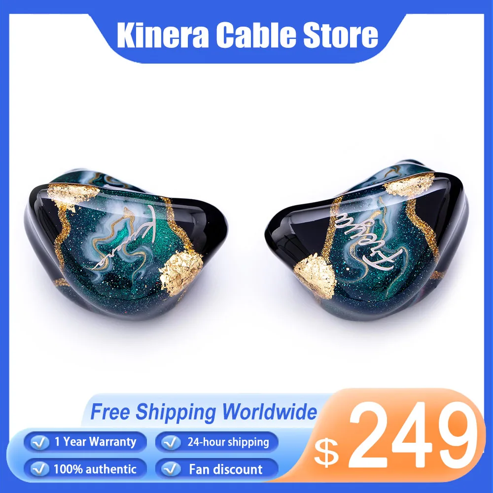 Kinera Freya Earphones 3BA+1DD Hybrid Hand Painted In Ear Headphone HIFI DJ Monitor Earbuds Music Running Sport Earplug Headset