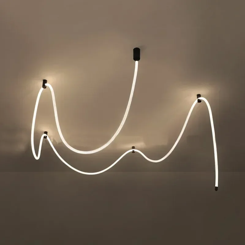 Braided Hose Ceiling Chandelier Living Room Bedroom Pendant Lamp Lighting Lusters Fixture