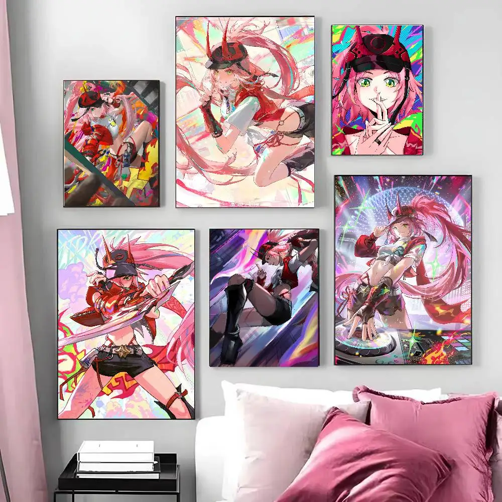 Rapa Animated Game Honkai Star Rail Art Sticky Wall Waterproof Home Living Room Bedroom Bar Aesthetic Decoration