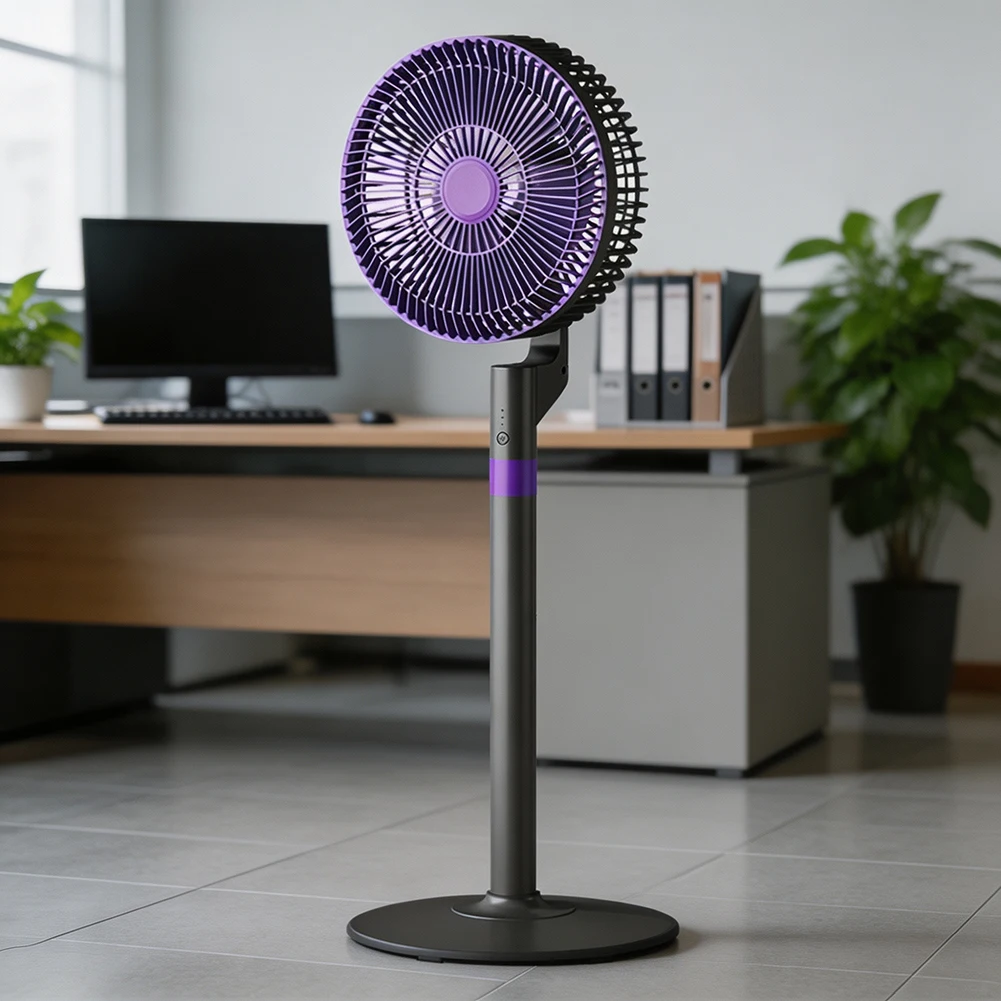 Portable Fan USB Rechargeable Air Cooler Silent Rechargeable Floor Standing Airs Circulation Fan for Living Room Camping Desk