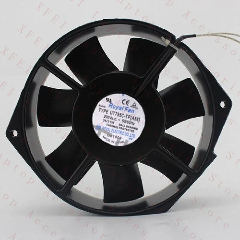 

F For Royal Fan UT795C-TP[A58] AC200V 36/31W 172*150*38MM 2 wires cooling fan