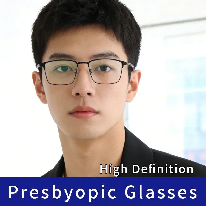 Reading Glasses for Men, Blue Light Blocking Computer Readers, Anti UV Ray/Eye Strain/Glare, Metal Frame Eyeglasses