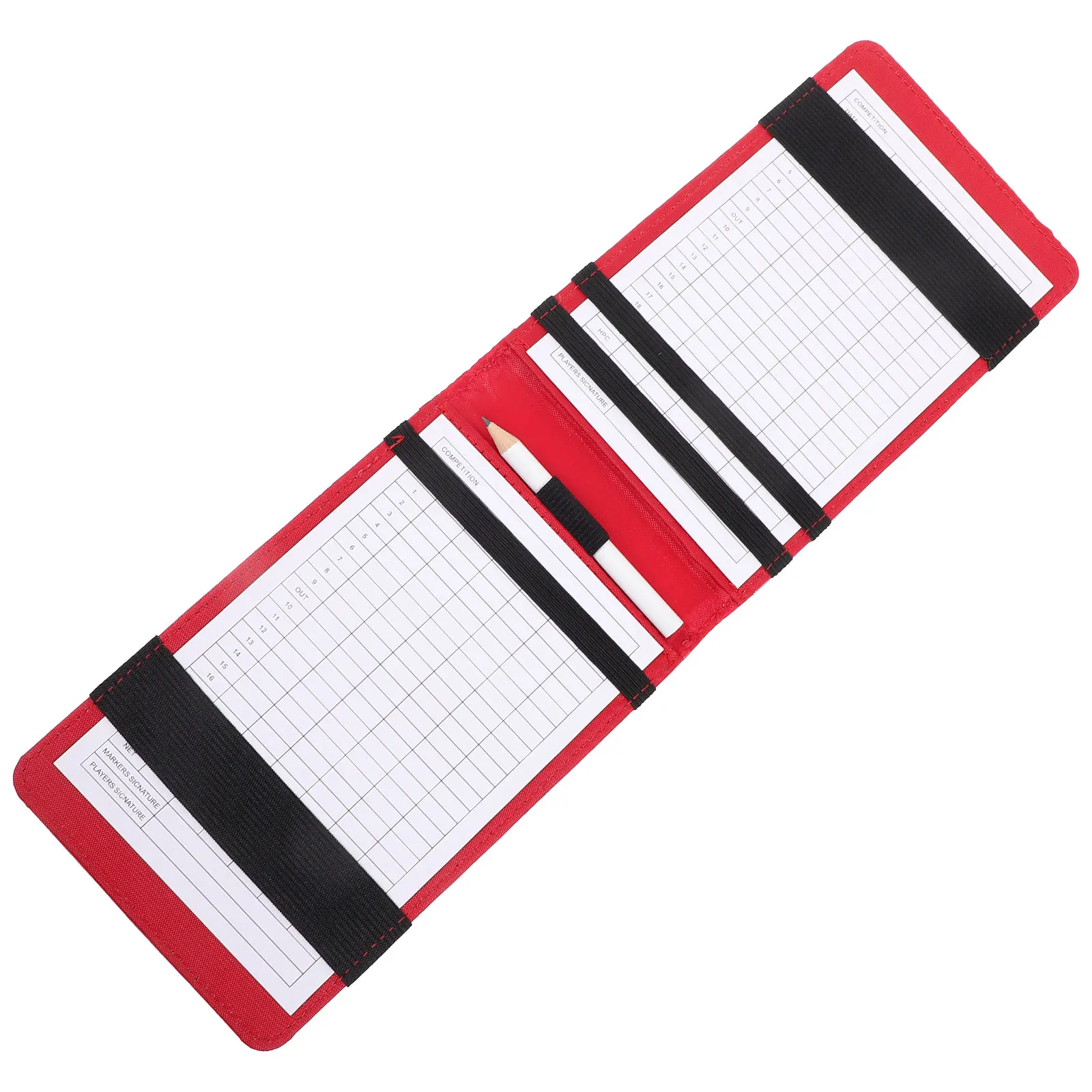 

Golf Scorebook Pink Crocodile Pattern PU Golf Card Holder Lightweight Compact Size Portable Golfs Score Notepad