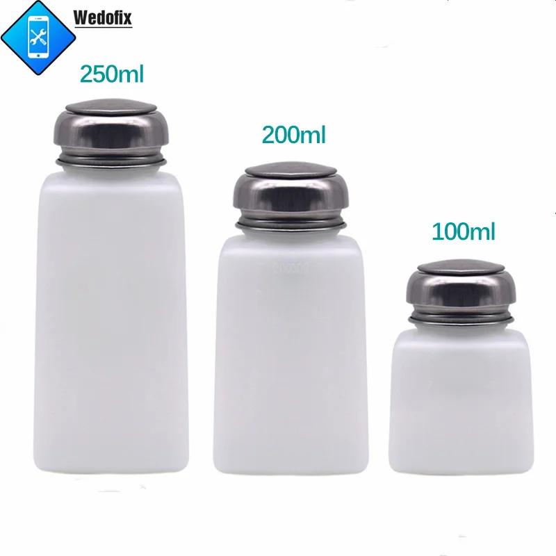 

Push Down Alcohol Pump Dispenser Glass Bottle Empty Refillable Container with Metal Filp Cap 100ml/200ml/250/ml Amaoe M74