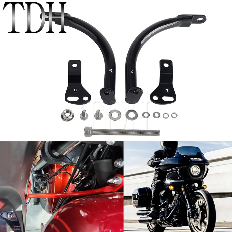 For Harley Softail Low Rider ST EI Diablo FXRST FXLRST 2022-2024 Motorcycle Front Fairing Support Bar Guard Brackets Accessories