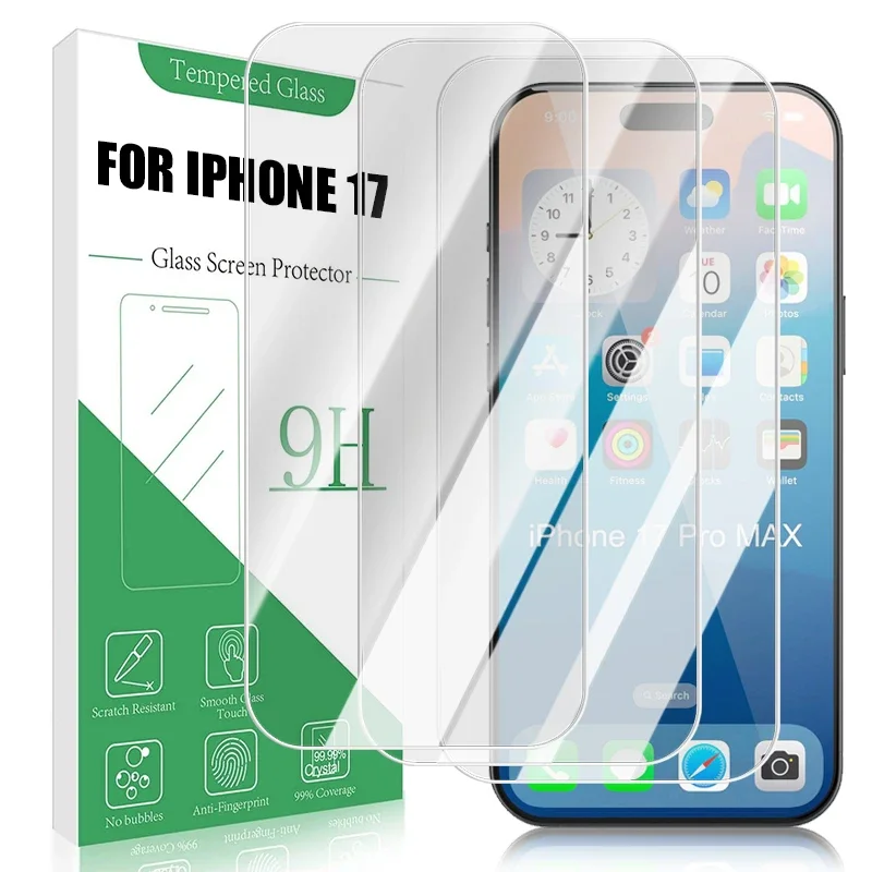 

For iPhone17 Pro Max 17Pro 17Air Tempered Glass Screen Protectors For iPhone 17 Series Scratch Resistant Clear Protective Films