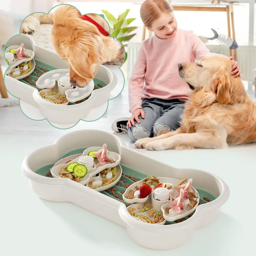 

Dog Puzzle Toys Slow Feeder Interactive Increase Puppy Bowl IQ NonSlip Dispenser Pet Dogs Cat Food Eating Game Slowly Train K9K8