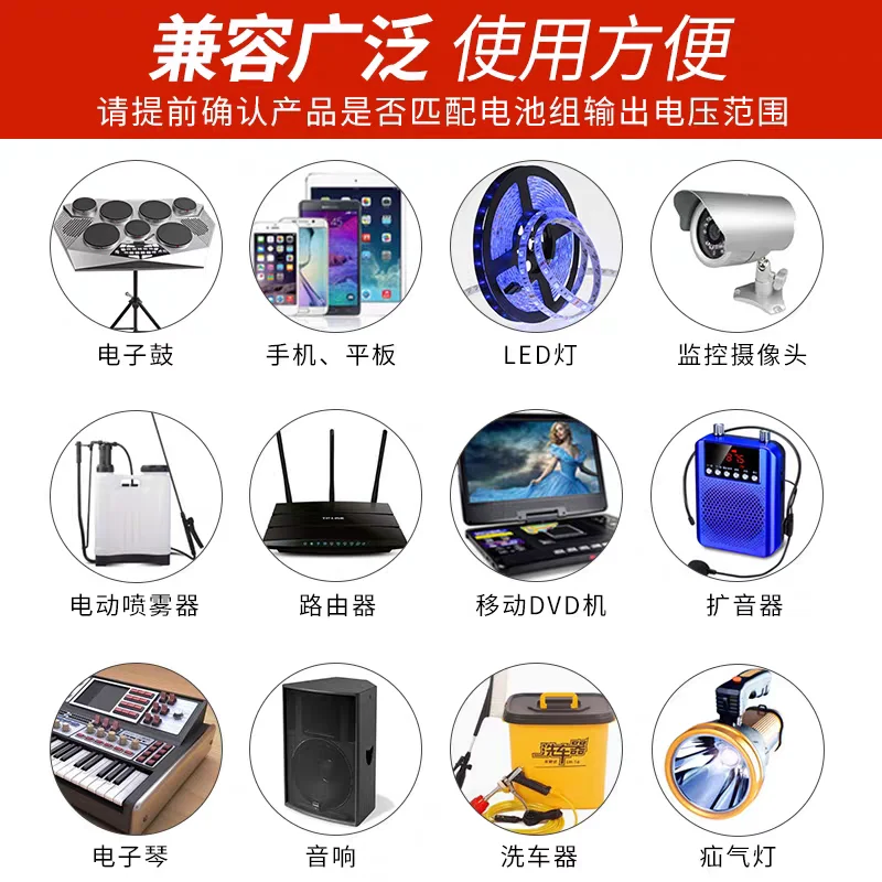 24V 12V 5V 22400MAH litowo-jonowy akumulator USB do monitora, routera UPS, oświetlenia, skrzynki głosowej, silnika, zewnętrznego zasilacza awaryjnego