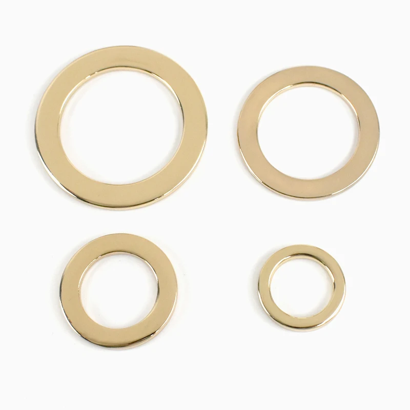 10pcs 15/19/31mm flache Metall-O-Ring-Schnallen für Taschen riemen Gurtband Ketten verschluss Handtasche Gürtel Haken Schlaufe DIY Hardware-Zubehör