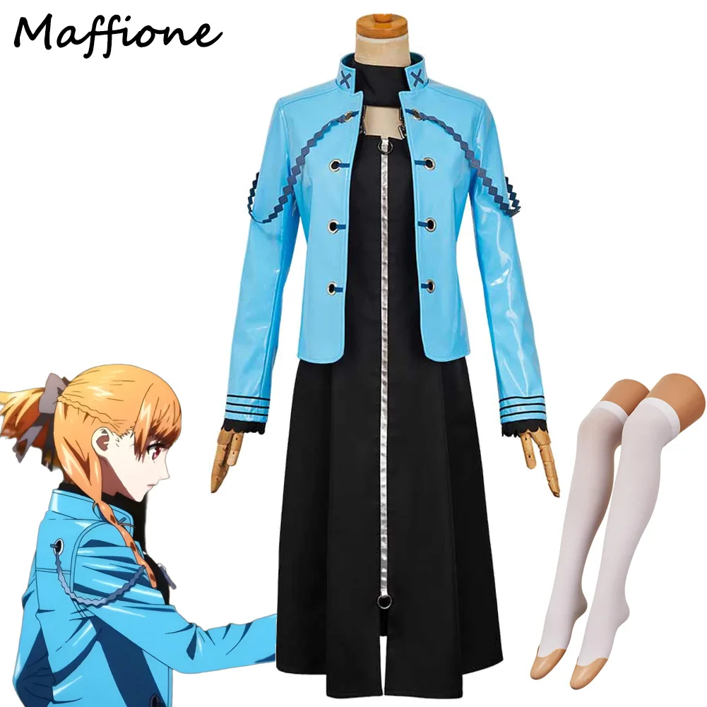 

Kamigori Ubu Cosplay Fantasia Anime Clockwork Girl of Punk Virgin Costume Headgear Sock Set Clothing Female Halloween Suits