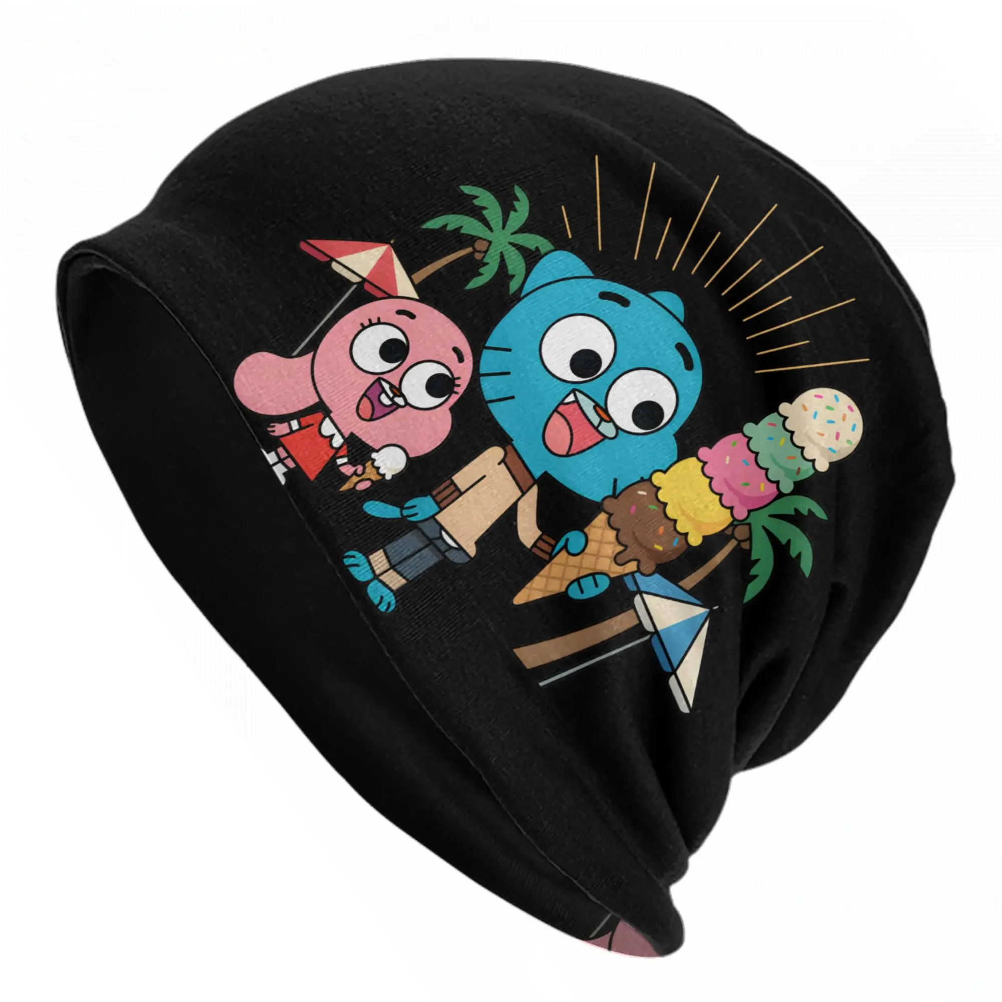 Gumballs Anais Ice Cream  Bonnet Hat Casual Street Amazings Gumballs Skullies Beanies Hat Unisex Spring Thermal Elastic Caps