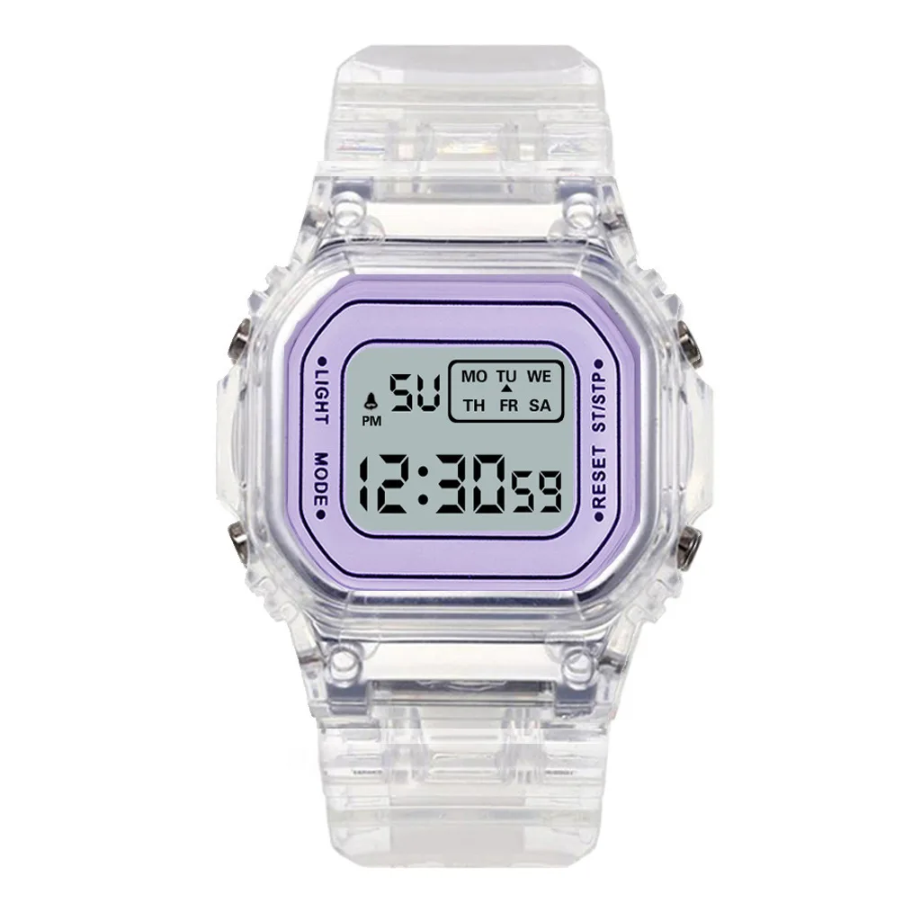 New Boys Girls Digital Luminous Fashion Sport Transparent For Watches Couple Gift