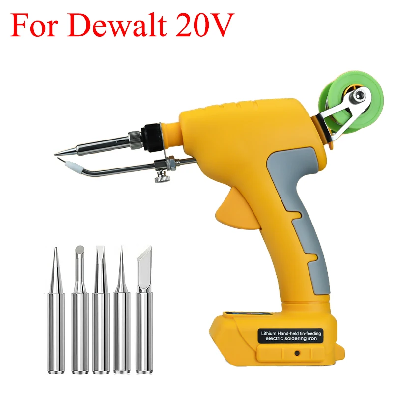 

75W Cordless Soldering Iron Kit Electric Torch Quick Soldering Iron Tools LED Digital Display for Dewalt 20V Lithium Ion Battery