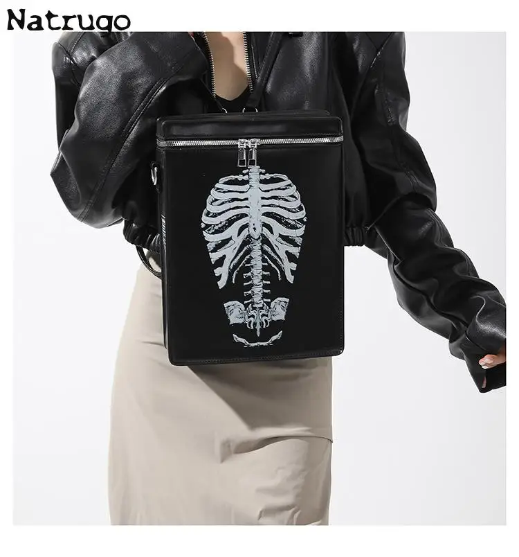 Women Backpack Girl Funny Bag Cute School Backpack Bag Women Handbags Bag Black Gothic Punk Style Hot Sale