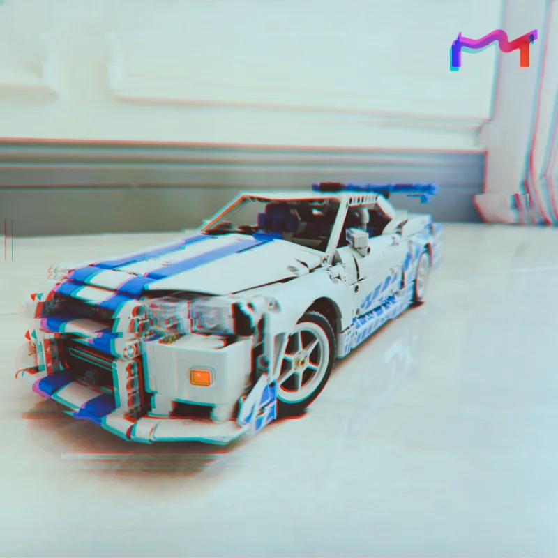 

2026 New GT-R34 Sports Car Model Mechanical Building Blocks Set MOC-42210 Toys Ornament Birthday Gift
