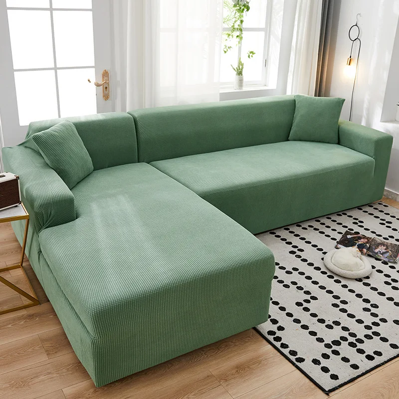 Stretch Full Cover Sofa Slipcover In Fleece Blend Zippered Fit S To Xl Size Ranges Chaise Combinations Sectional Home Sofas