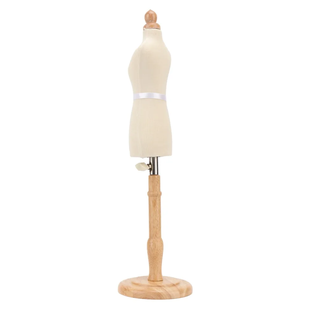 Good Stability Wood Sewing Dress Form White Platform 26*10cm Display Mannequin Torso Tailor Dress Form Clothing Display