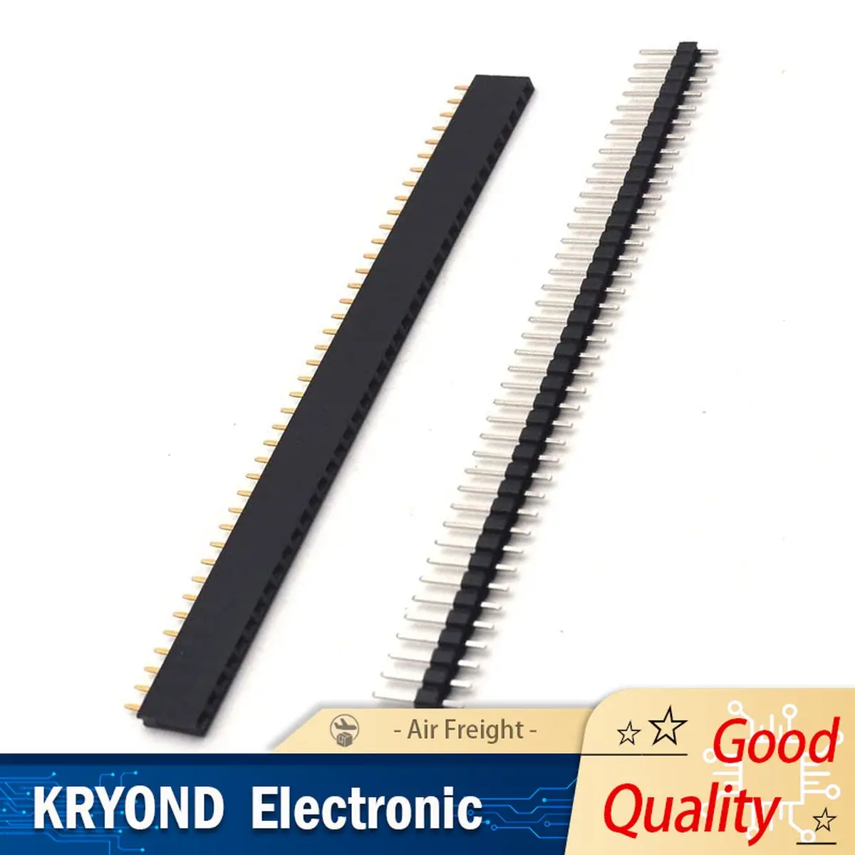 20PCS 10 Pairs 2.54mm Male Female Pin Connector 40 Pin Single Row Separated PCB Board for Arduino Shield