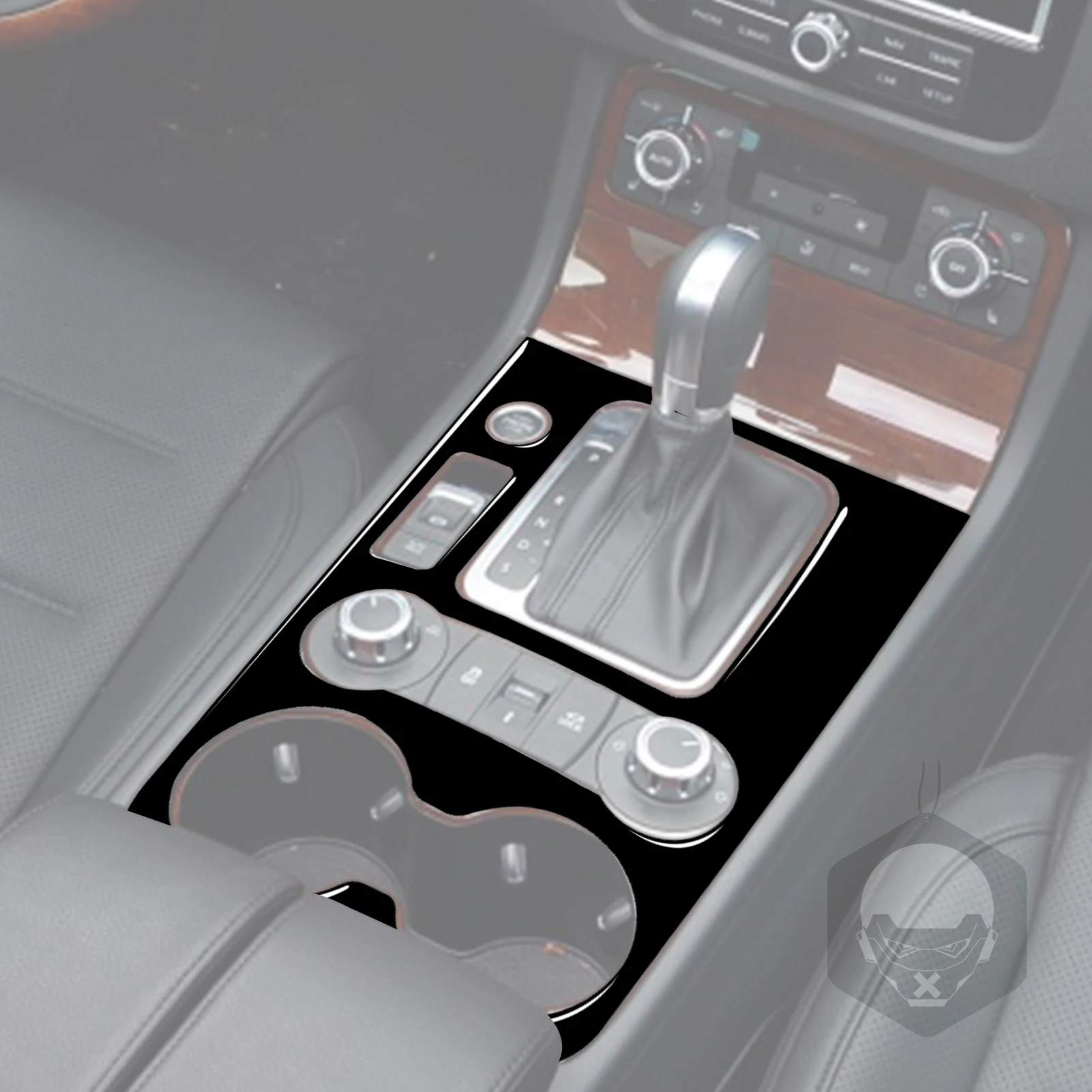 For VW Touareg 7P MK2 2011 2012 2013 2014 2015 2016 2017 2018 Gear Shift Panel Piano Black Stickers Car Interior Accessories