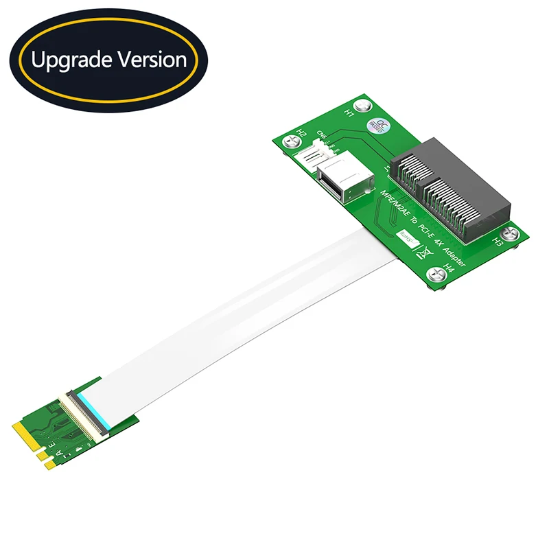 M.2 Key A + E A X4 PCI Express Riser con Cable de extensión FPC, Puerto USB2.0, fuente de alimentación pequeña de 4 pines, almohadilla magnética para PC de escritorio, nuevo