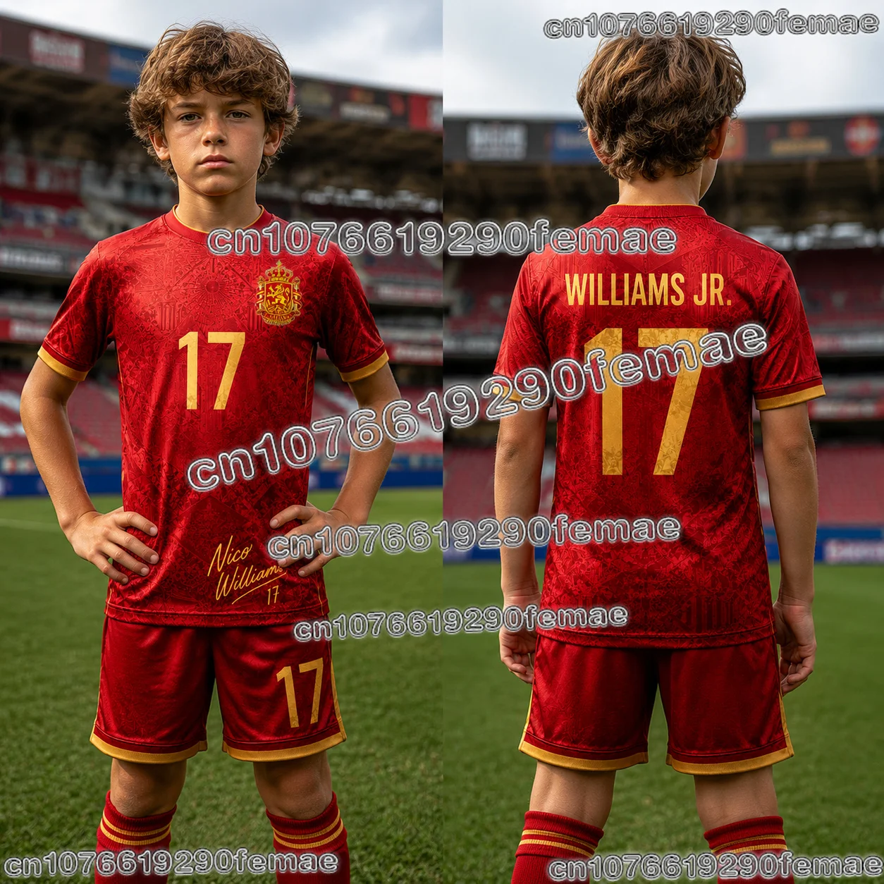 New Spain Soccer Team Fan 2026 Football Jersey Kids Adults Men Women Boys Girls Breathable Short Sleeve Football T Shirt