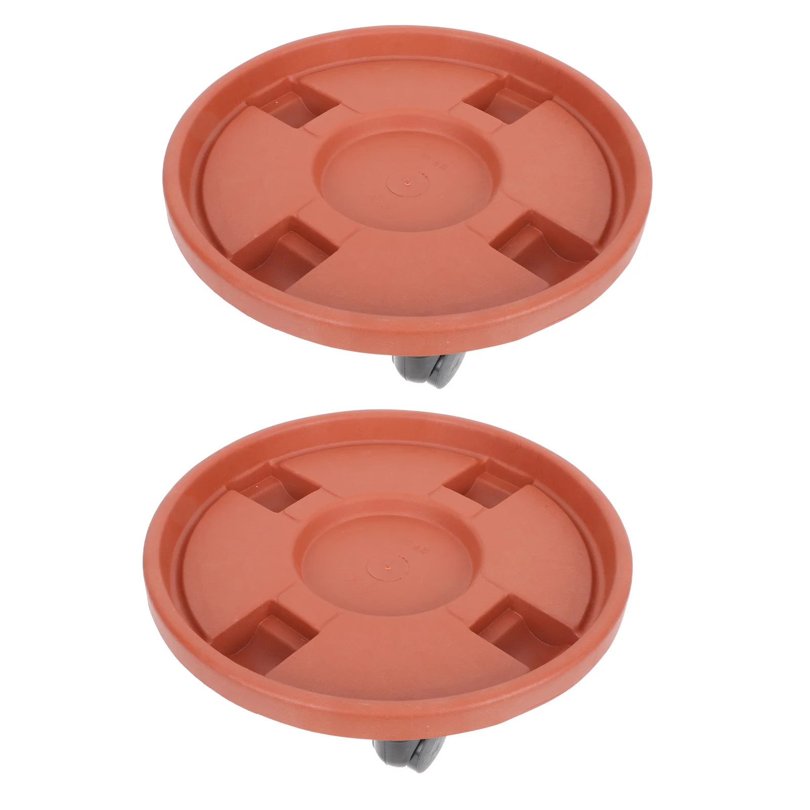 

2pcs Flower Pot Stand Round Plastic Flowerpot Tray With Wheel For Balcony Garden Bonsai Display Indoor Outdoor Plant Holder Rack
