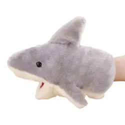 15cm Cute Little Shark Plush Toys Animal Hand Puppet Shark Arm Open Mouth Glove Doll Kids Children Birthday Gifts
