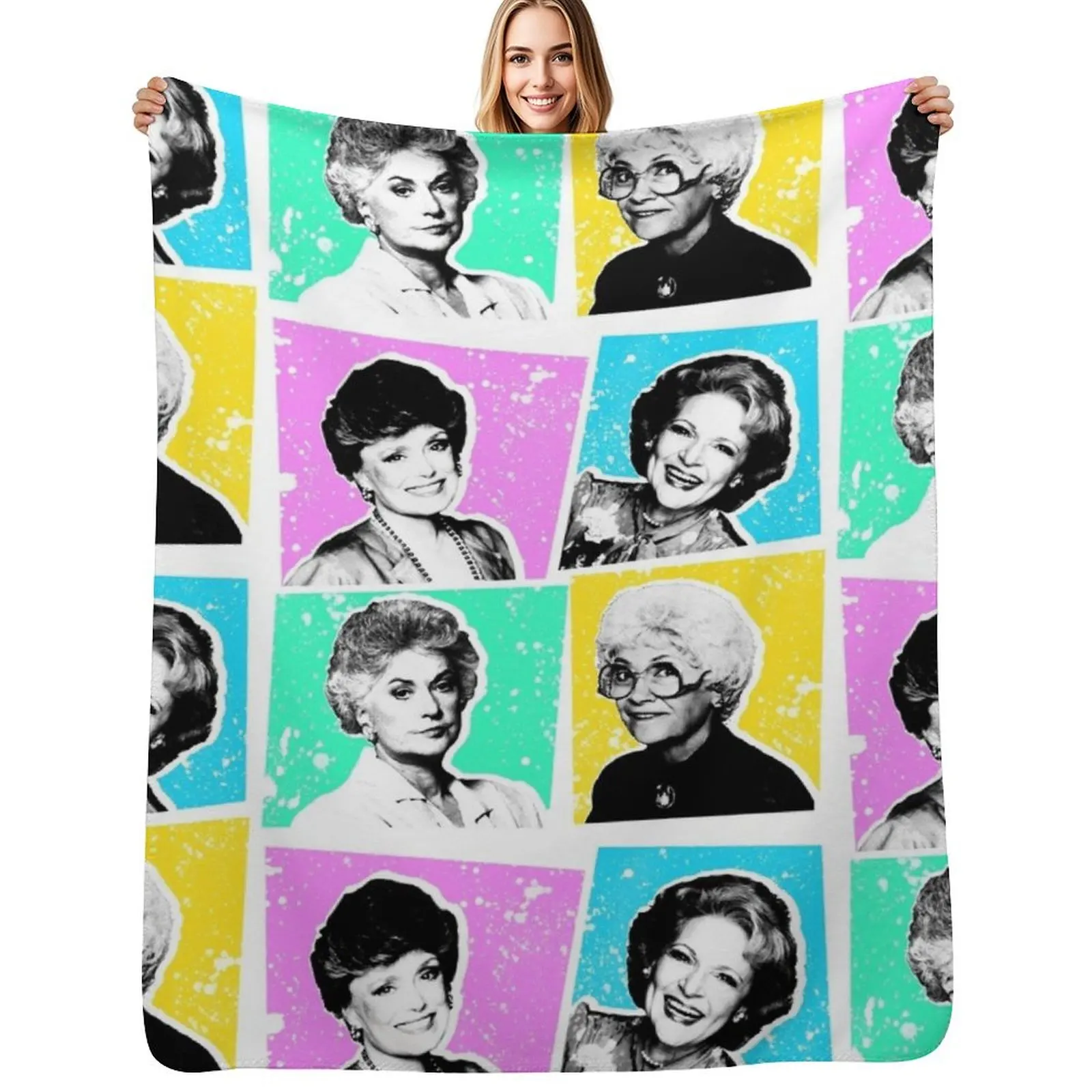 

Golden Girls POP! Throw Blanket Portable Lightweight Blanket for Travel Camping