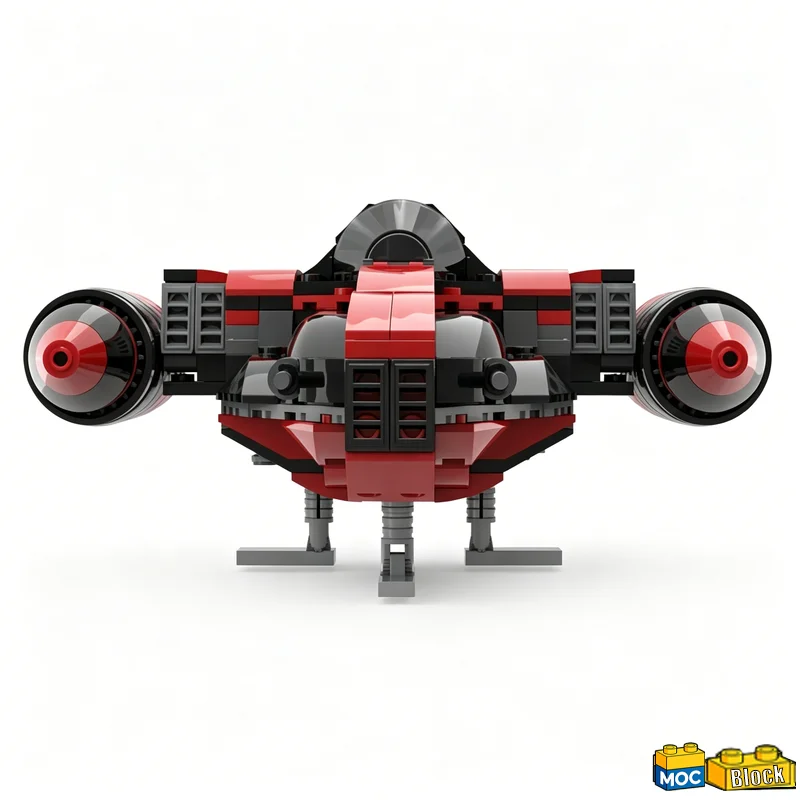 401PCS Starbolt Interceptor V2 Sci‑Fi Custom Starfighter MOC Model Building Blocks DIY Assembly Educational Learning Xmas Gift