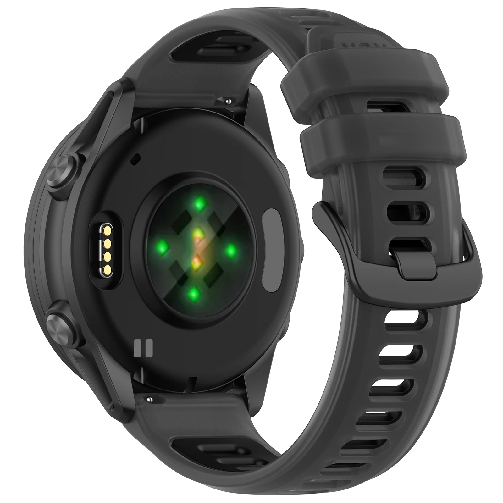 20 مللي متر حزام رياضي بلون هلامي لـ Garmin Forerunner 165 / 245 / 158 / 55 / 645 شريط سيليكون شفاف للموسيقى
