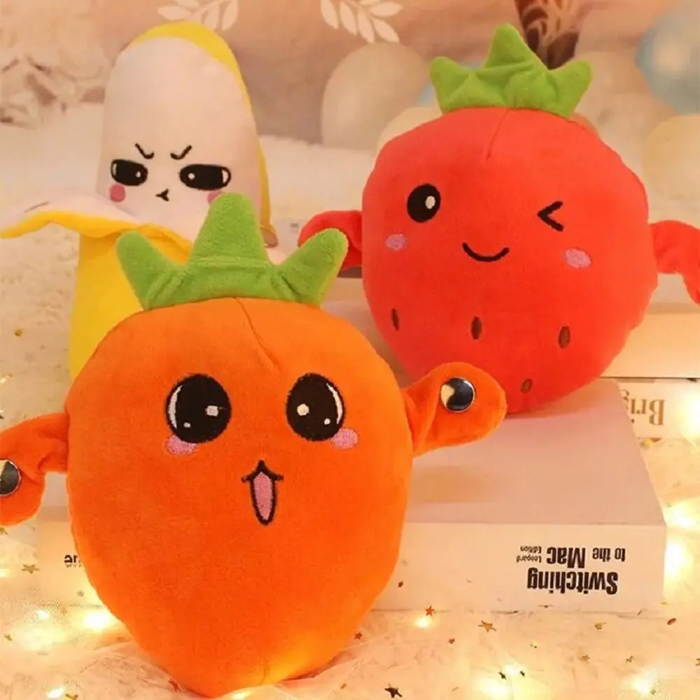 Criativo fruta indução metrônomo bonito música macia ritmo boneca de pelúcia sensorial 15 modos música brinquedo educativo brinquedo desenvolvimento