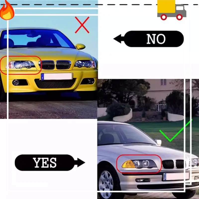 

Discount-Car Front Headlight Cover Lampshades Lamp Shell Headlights Lens Cover For BMW 3 Series E46 4-Door 1998-2001 Right