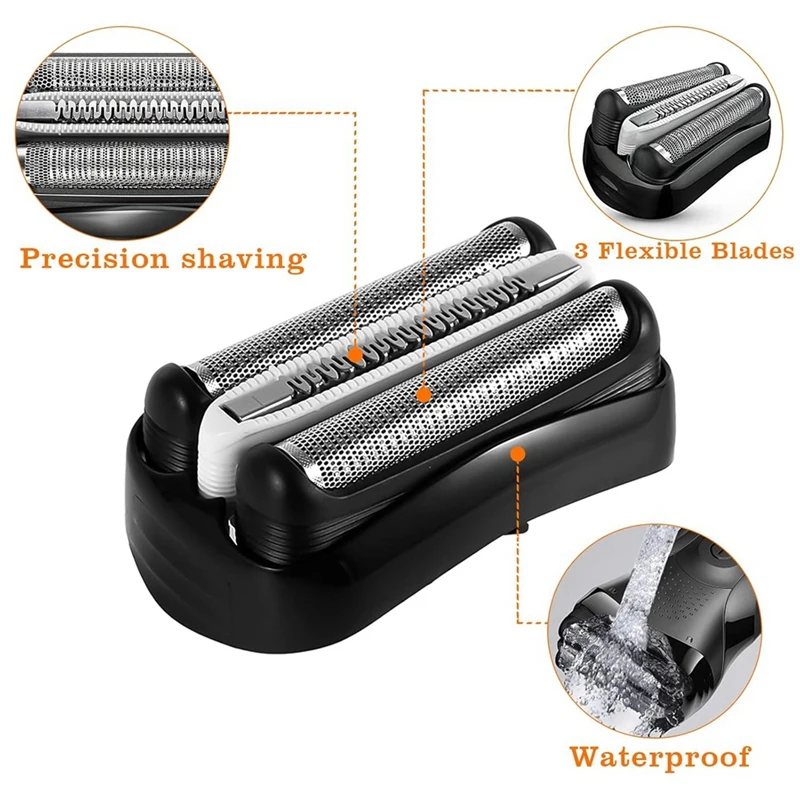 Cabeça de Substituição 32B para Barbeador Braun, Folha e Cortadores, Série 3, 3000S, 3010S, 3020S, 3030S, 3040S, Navalha Acessórios