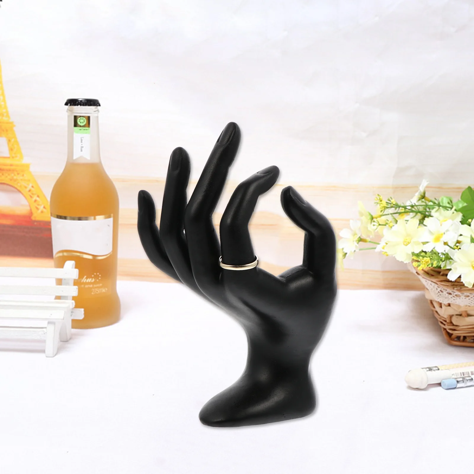 2Pcs Resin Hand Form Display Rack Compact Lightweight Ornament Showcase Stand Display Rack Resin Showing Holder