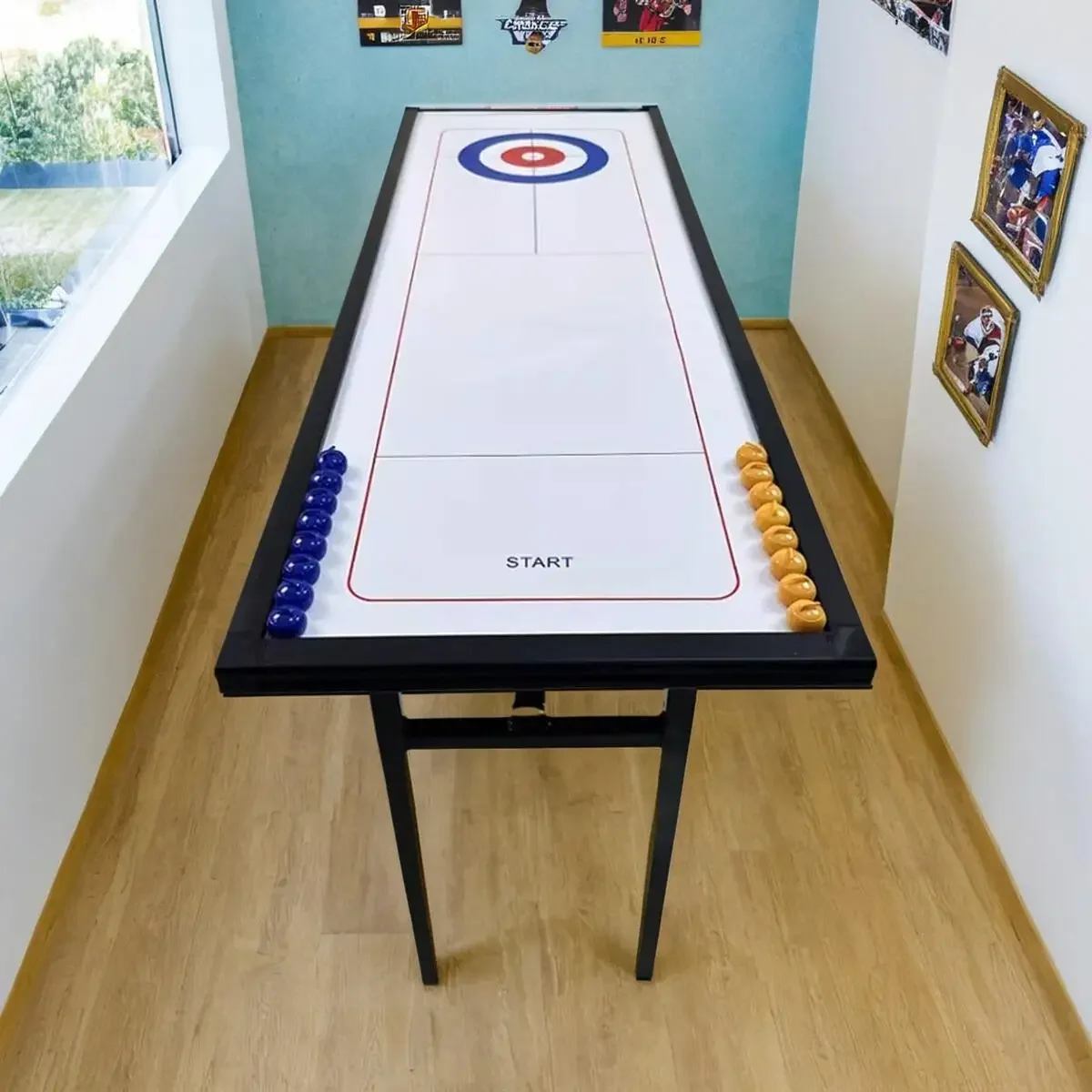 Table Curling Bowling Sandpot Company Team Building Artifact Family Party Board Game Props Dry Curling