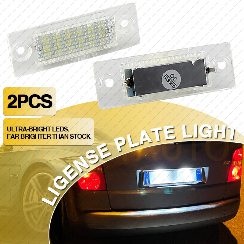 2 قطعة Canbus LED رقم الترخيص لوحة ضوء مصباح أبيض لشركة فولكس فاجن توران جولف العلبة جيتا MK5 T5 باسات سكودا سوبر 1 اكسسوارات السيارات #1
