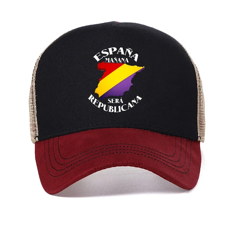 

Espana Flag of Spain Spanish Hats for Mens Womens Baseball Caps Adult Unisex Four Seasons Casual Mesh Breathable Snapback hats