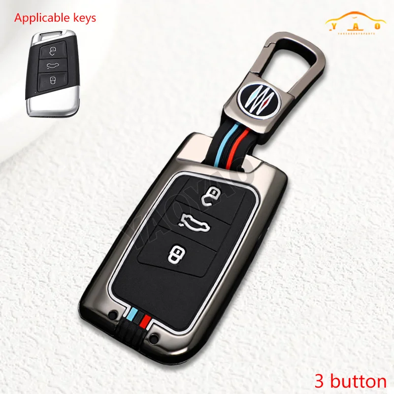 

Zinc Metal Car Key Cover Case Fob For VW Tiguan MK2 Magotan GTE Passat B8 CC Viloran for Skoda Superb A7 2023