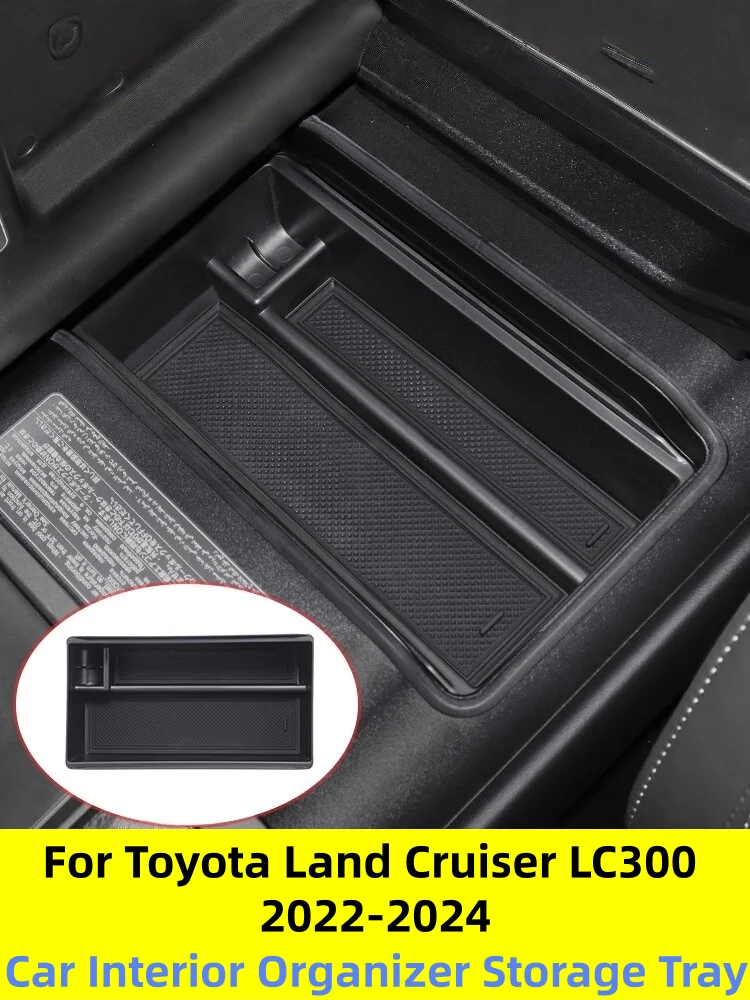 

For Toyota Land Cruiser 300 LC300 2022-2024 Console Armrest Storage Box Organizer Tray Car Interior Organizer Accessories