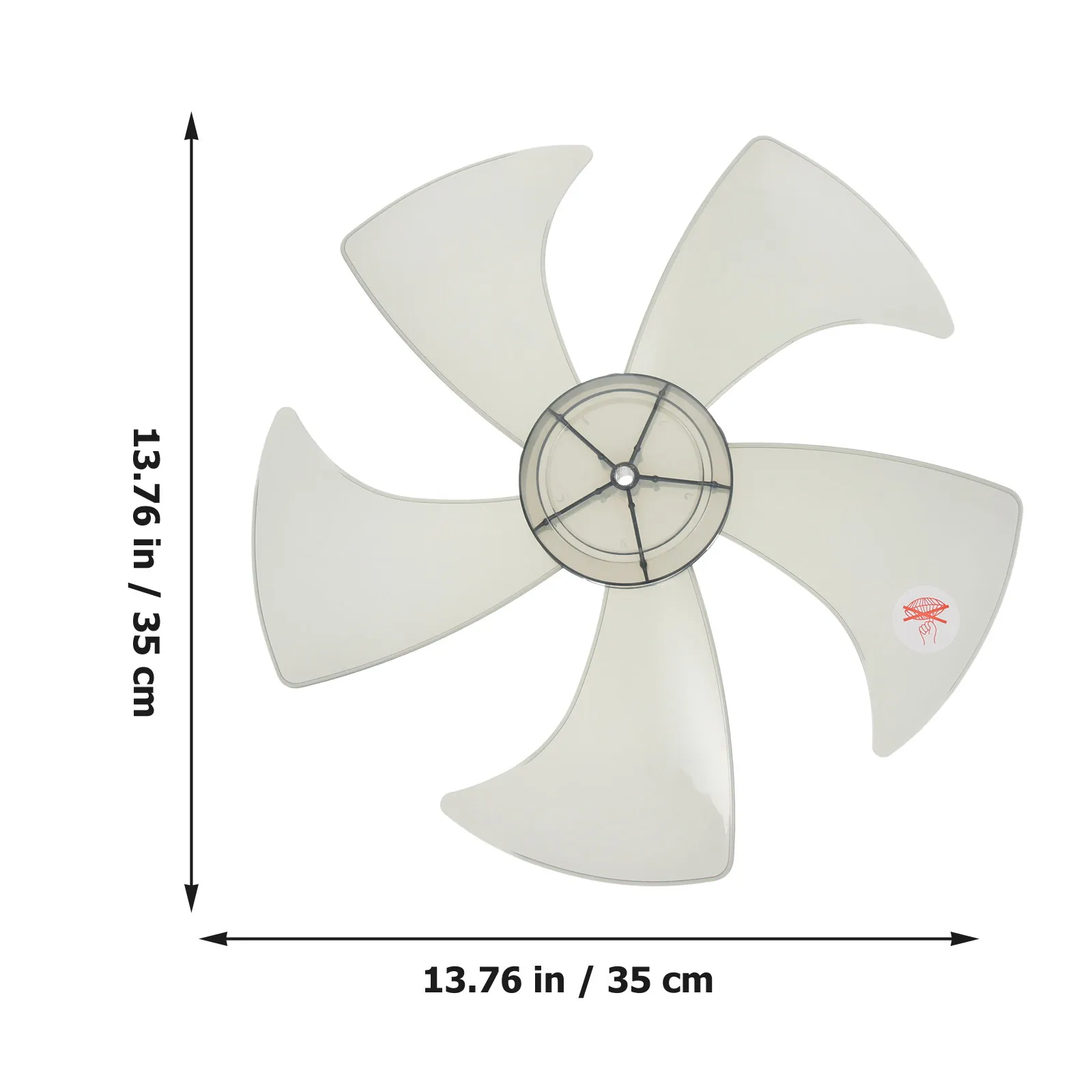 5-Blade Plastic Fan Leaves for Standing Pedestal Floor Table Fans Replacement Repair Parts Lightweight Sturdy Low Noise Long