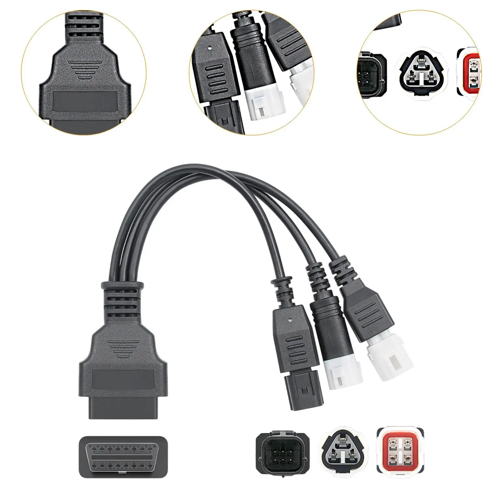 Motorcycle Converter Versatile Easy to Use 6 Pin 4 Pin 3 Pin Connector Cable