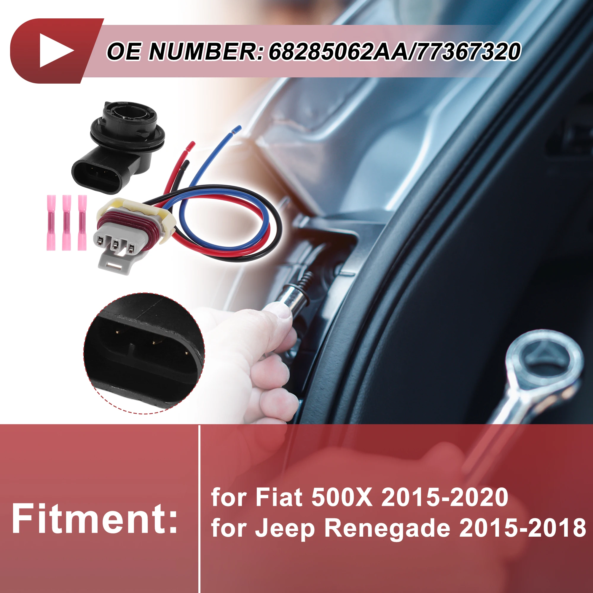 

X Autohaux DRL розетка дневных ходовых огней для Fiat 500X 2015-2020 68285062AA