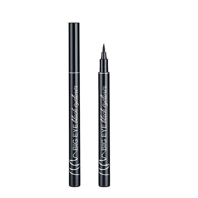 Stylo Eyeliner Noir Liquide Imperméable à vaccage Rapide, Crayon Eye Liner, Tête en Éponge, Maquillage pour Femme, Cosmétiques Pas Cher, 3Pcs