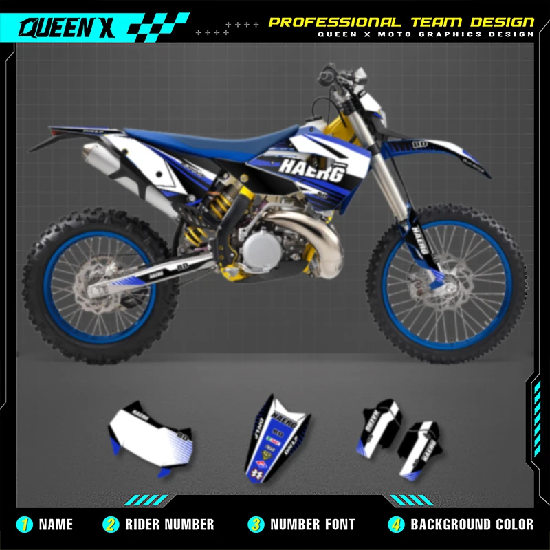 

Queen X MOTOR для Husaberg TE 2011 2012, индивидуальные мотоциклетные графические фоновые наклейки, наборы наклеек