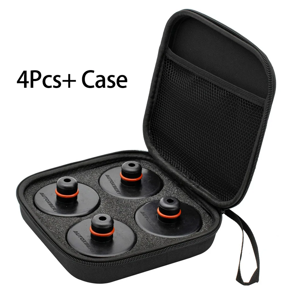 

4X Car Rubber Jack Pad Pads Lifting Adapter Tool Floor Frame Guard Disk W/ Durable Storage Case Box Fit For Tesla Model X S 3 Y