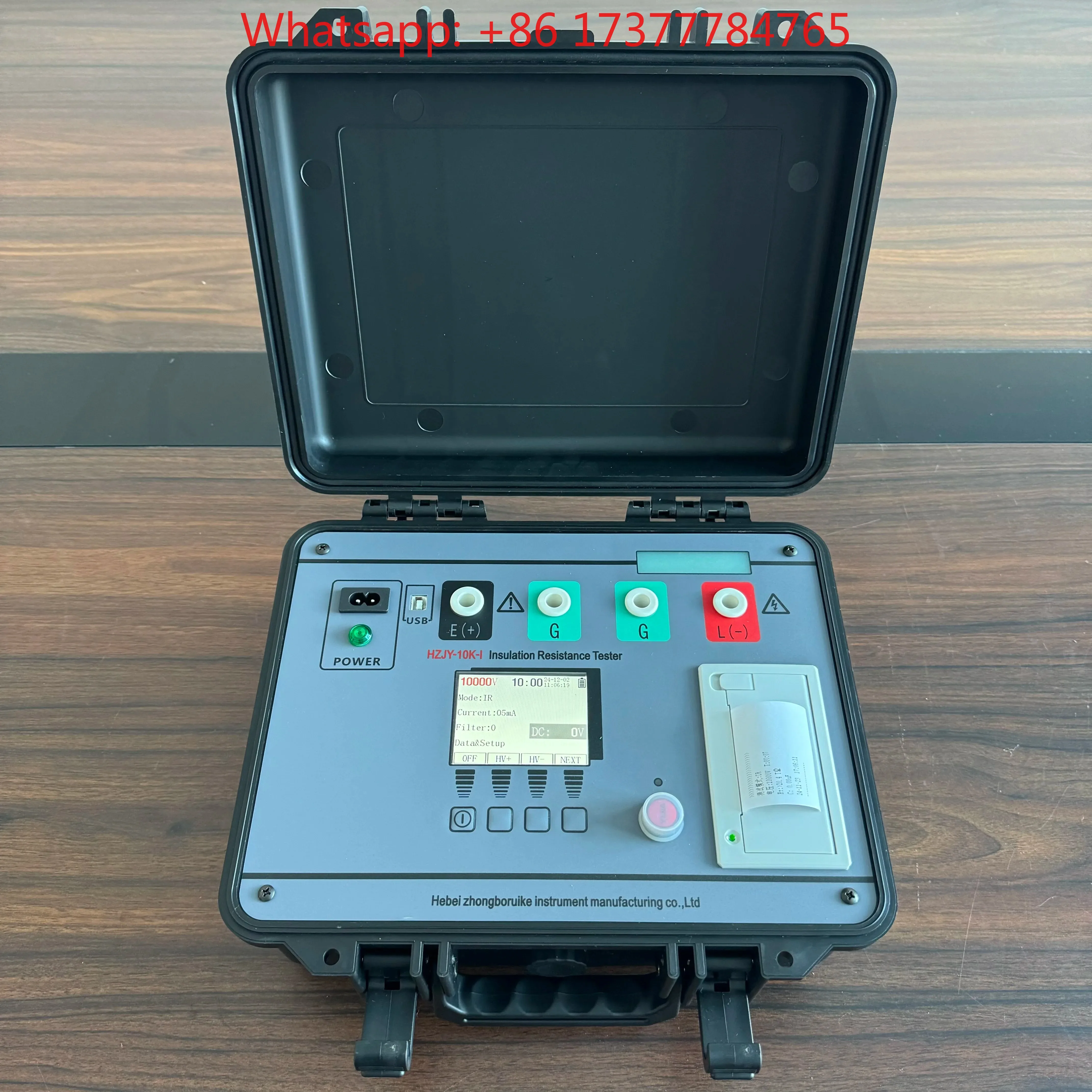 10kv Digital Insulation Resistance Tester Self-Protective Quick-Dischard Electronic Power for Machine Testing 1 Year Warranty