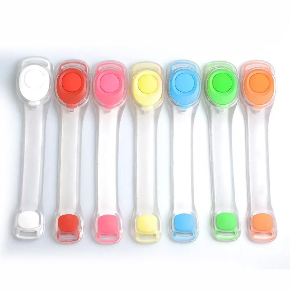 New Plastic PVC LED Light Up Armband Adjustable Wearable Night Warning Wristband Running Arm Belt Outdoor Sports Night