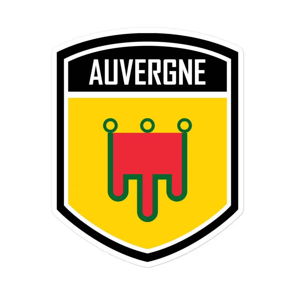 Auvergne France Flag Emblem Car Sticker Waterproof Vinyl Decal For Rear Window And Bumper Vehicle Exterior Decoration