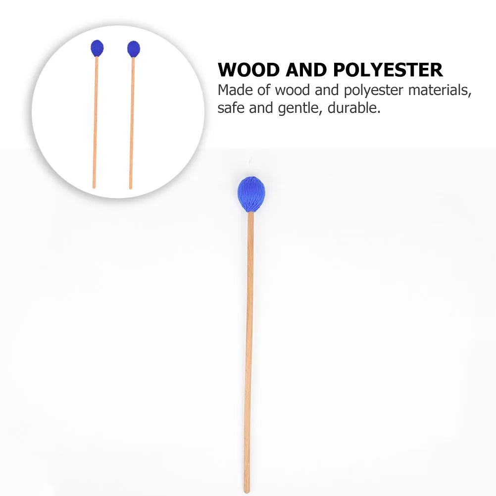 

2 Pcs Marimba Hammer Wool Drumstick Instrument Accessories Polyester Supply Student