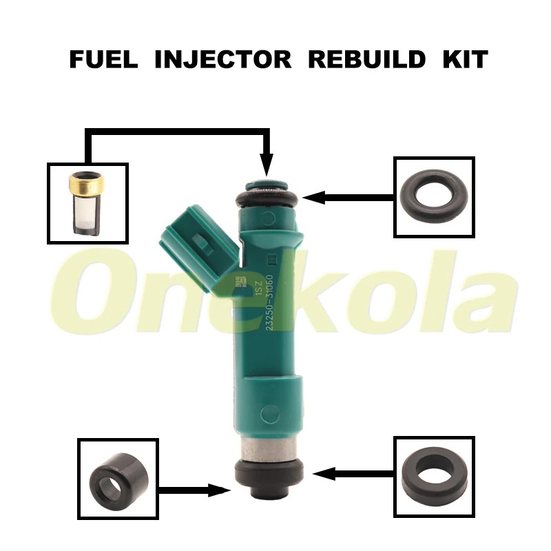 Fuel Injector Service Repair Kit Filters Orings Seals Grommets For Toyota Tacoma Tundra 4Runder Cruiser 23250-31060 23209-39075